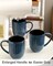 Coffee Mugs Set, 16 oz Ceramic Coffee Cups, Ribbed Tea Cup Set of 4